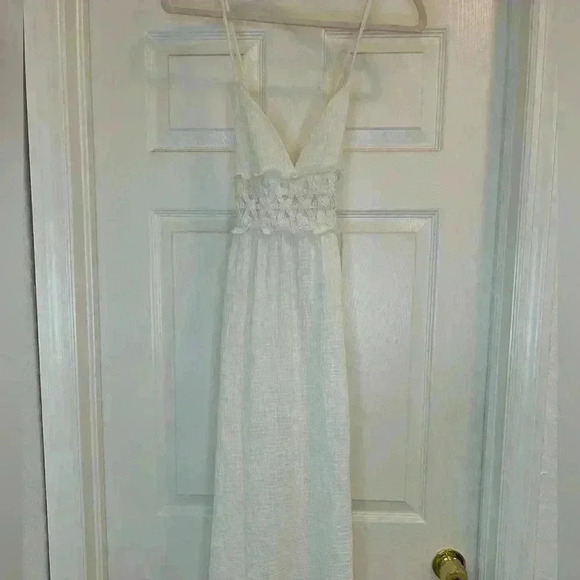 Zara Linen Blend Maxi Dress - Size S - Picture 1 of 3